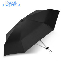 Guarda-chuva mini super dobrável relativo à promoção preto de Smart 5 com quadro de alumínio